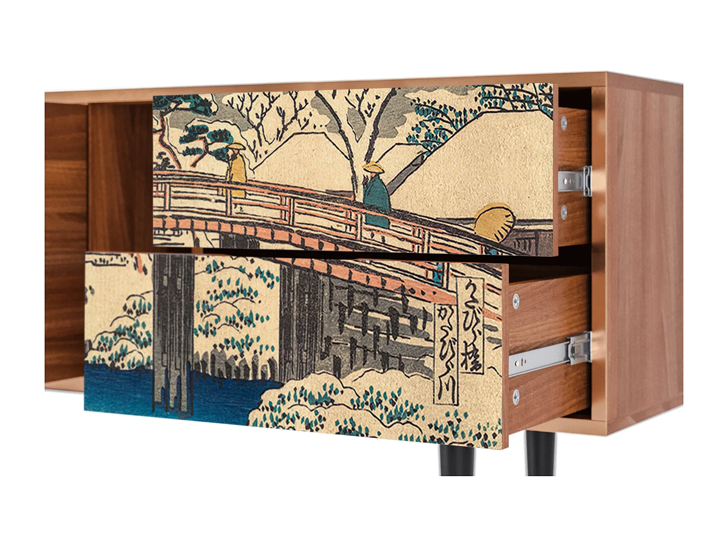 TV-meubel - 170х69х48 cm - T1 - Katabira River, Walnoot