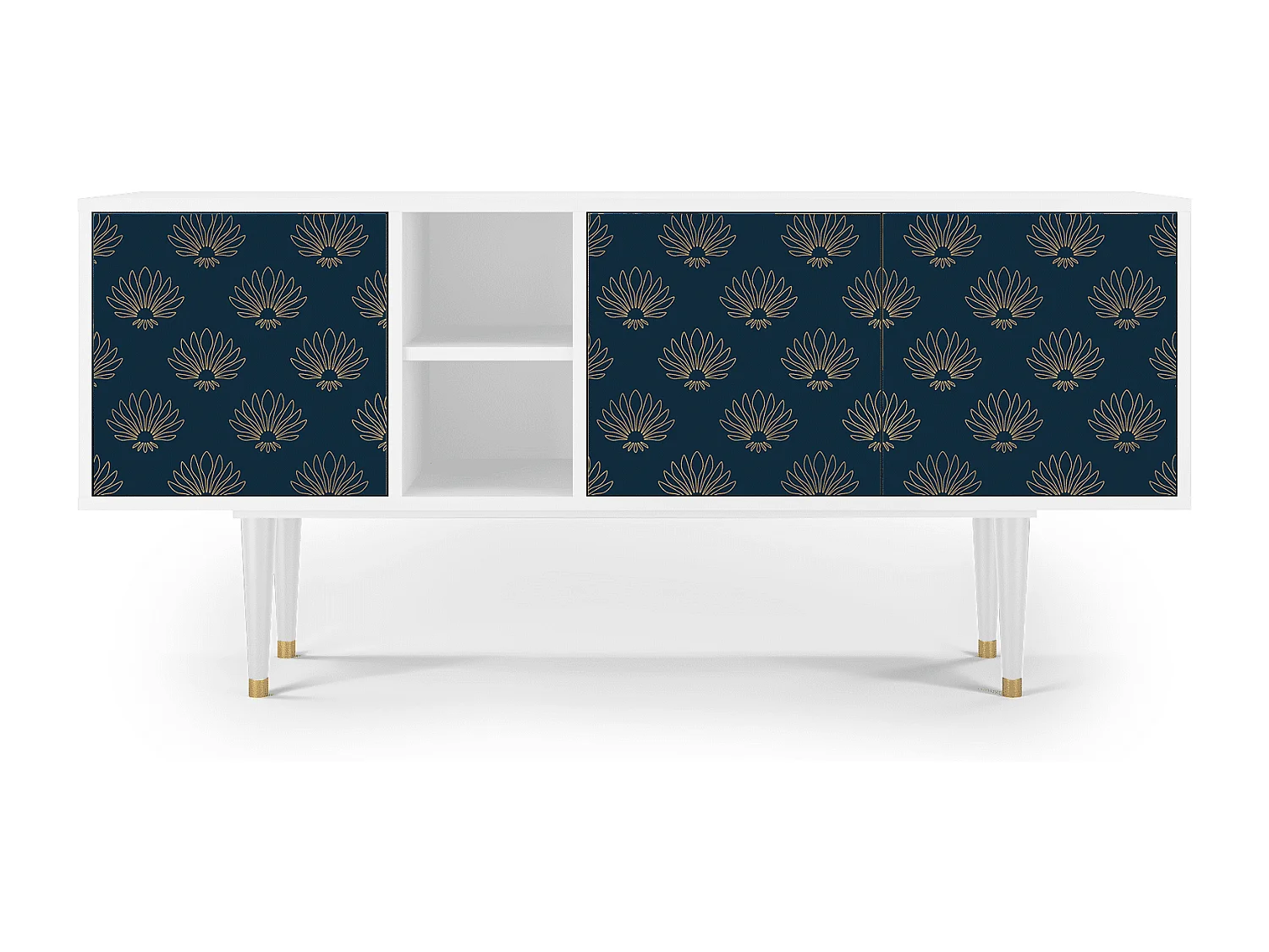 TV-meubel - 150х69х41 cm - T5 - Blue Lotus, Wit