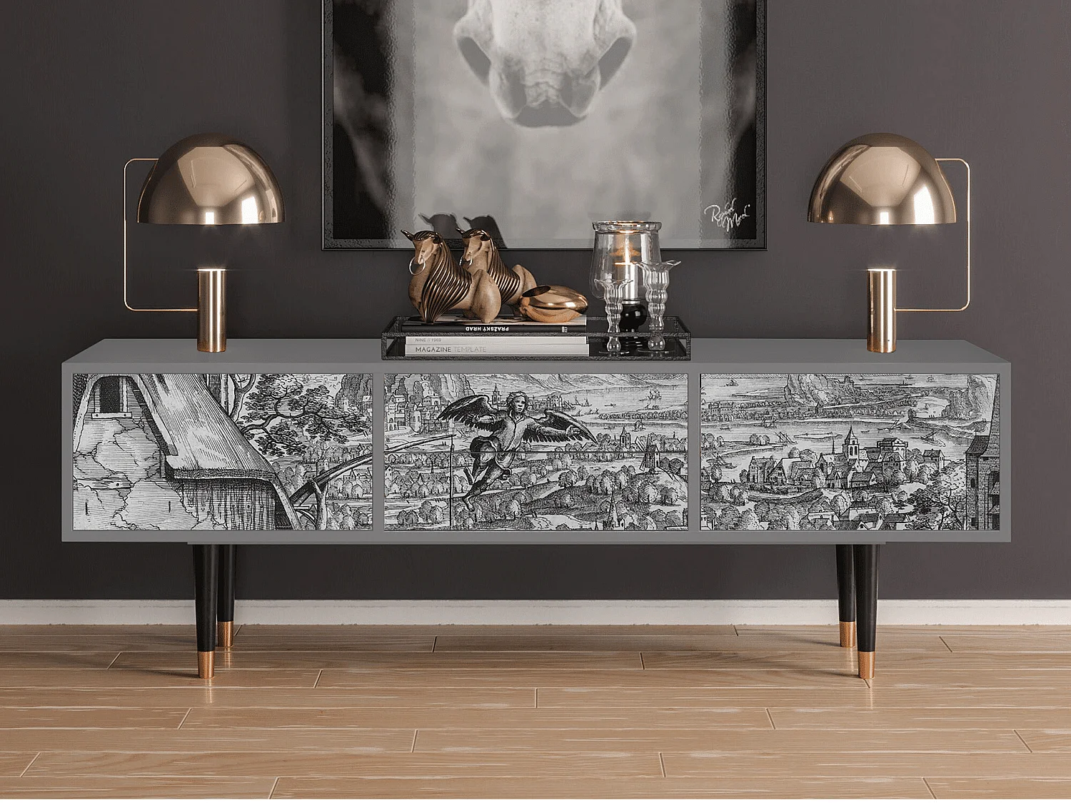 Mobile TV - 170х59х48 cm - T4 - Departure, Grigio