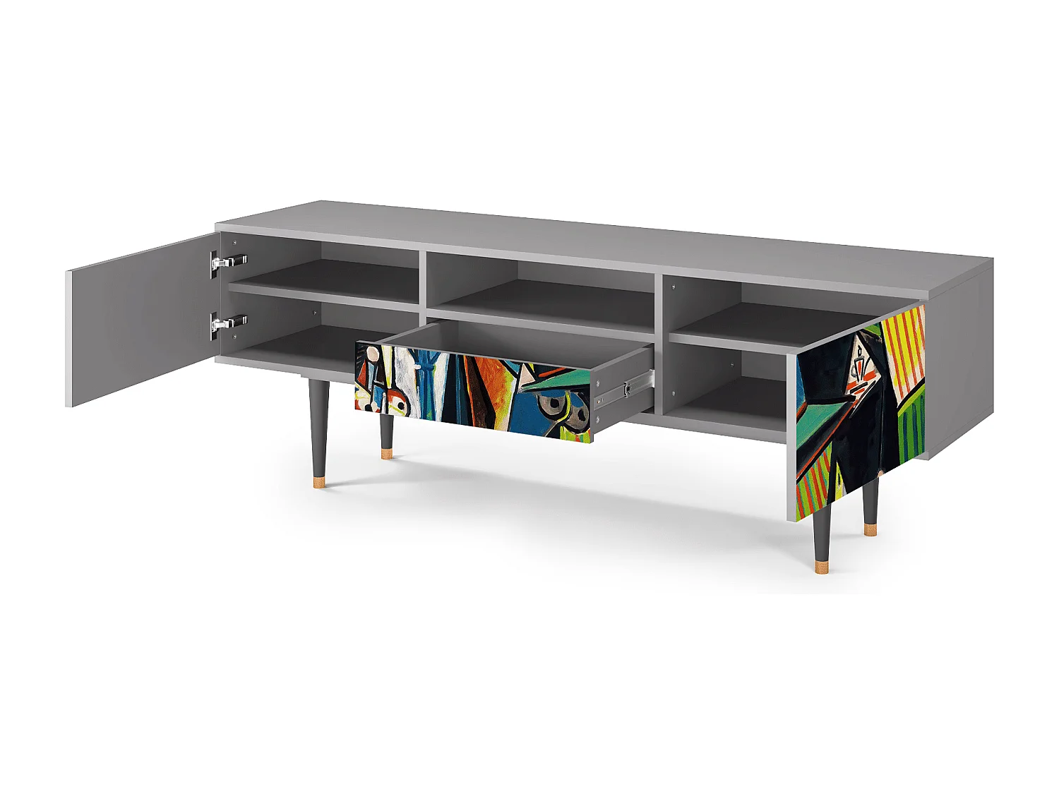 TV-meubel - 170х59х41 cm - T6 - Women of Algiers, Grijs