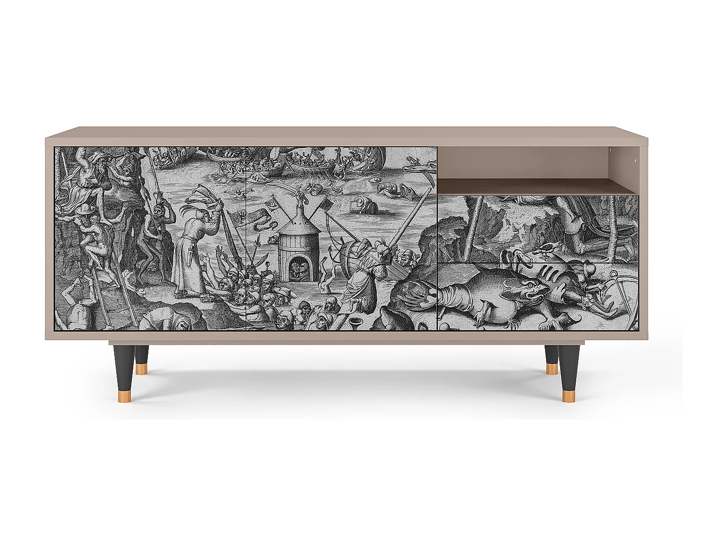 Meuble TV - 125х56х41 cm - T7 - The Temptation, Latte