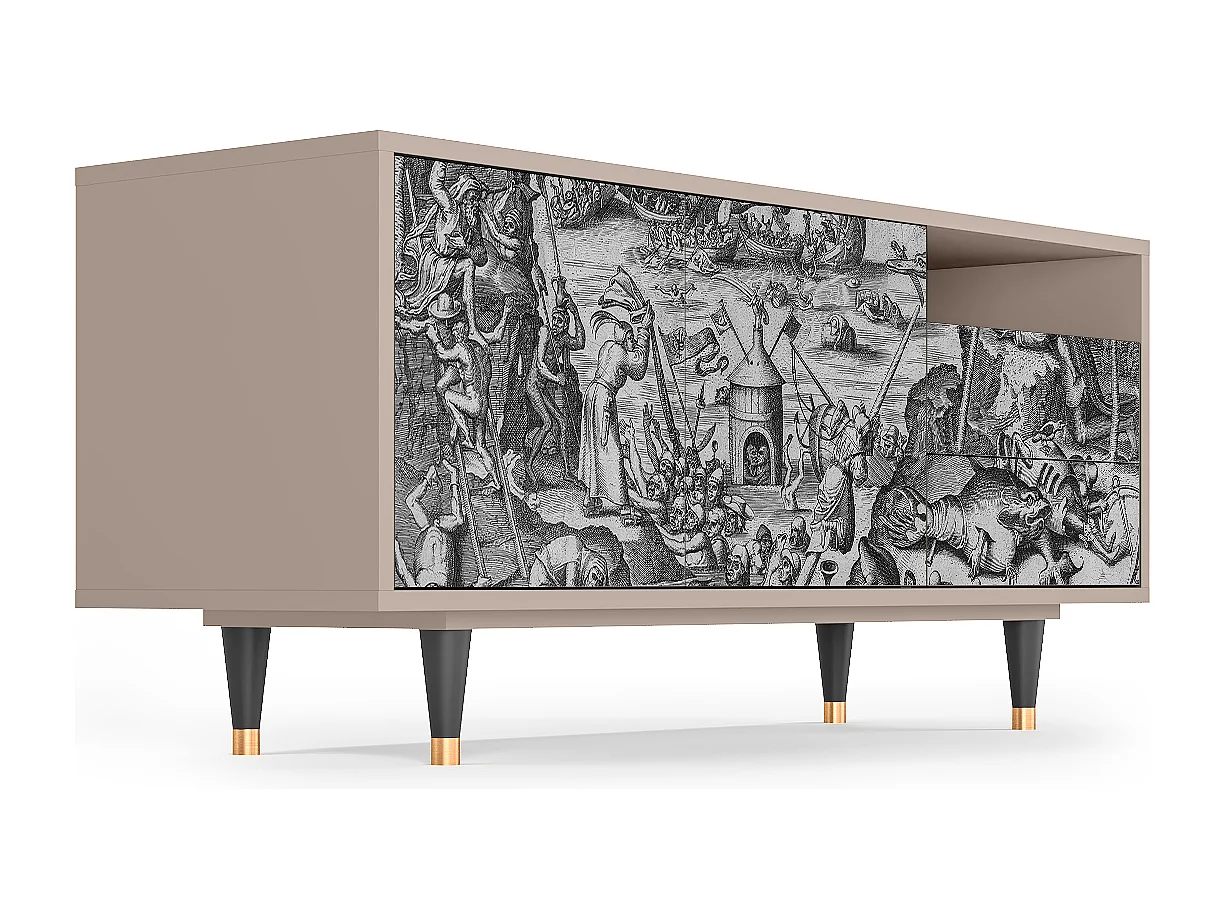 Meuble TV - 125х56х41 cm - T7 - The Temptation, Latte