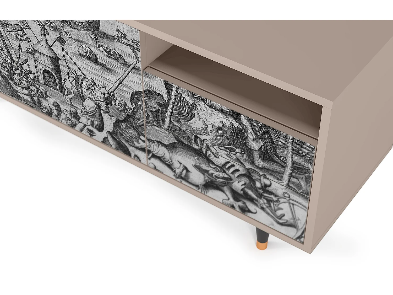 Meuble TV - 125х56х41 cm - T7 - The Temptation, Latte