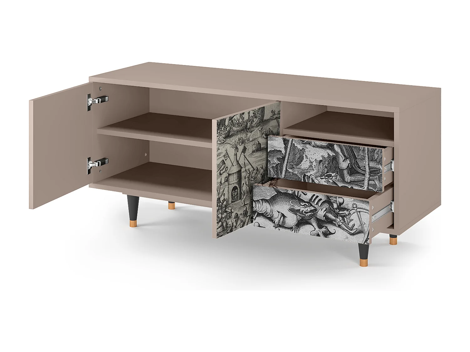 Meuble TV - 125х56х41 cm - T7 - The Temptation, Latte