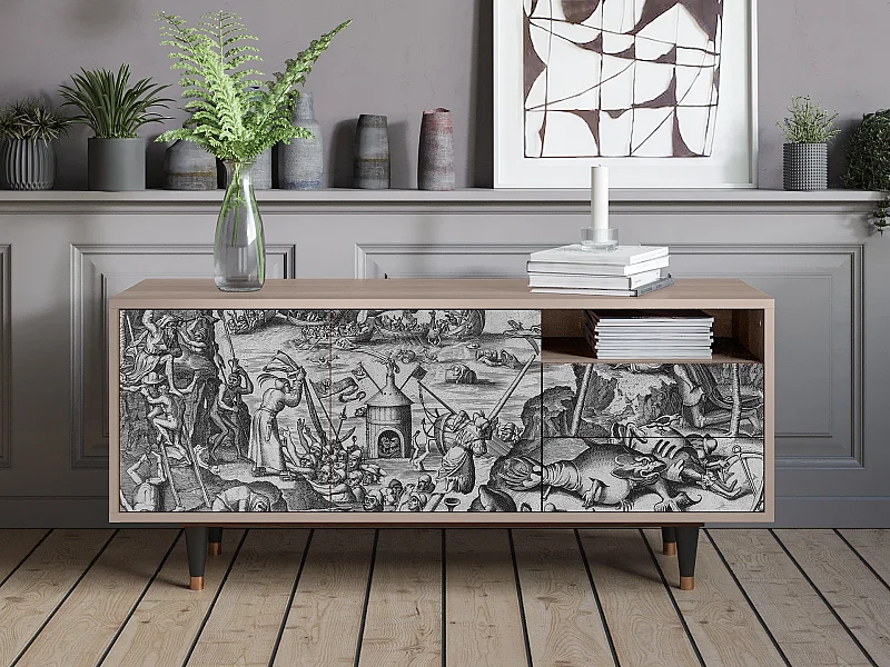 Meuble TV - 125х56х41 cm - T7 - The Temptation, Latte