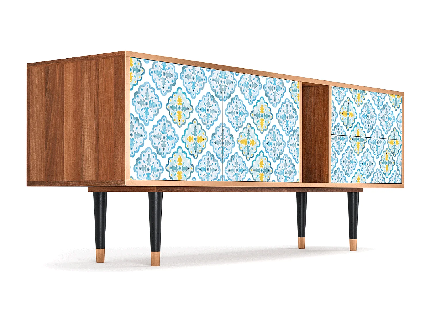 Meuble TV - 170х69х48 cm - T1 - Portugese tiles, Noyer