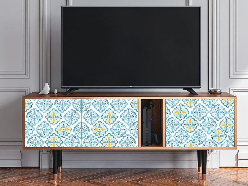 Mueble de TV - 170х69х48 cm - T1 - Portugese tiles, Nogal