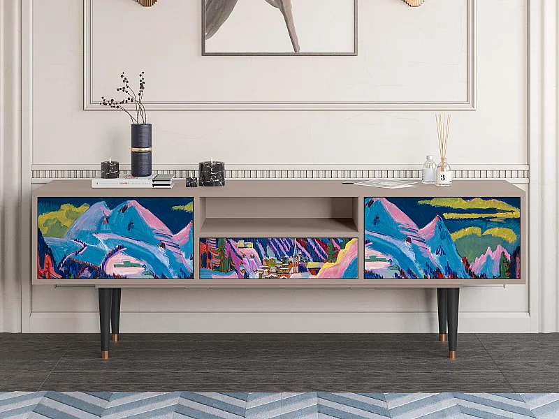 TV-meubel - 170х59х41 cm - T6 - Davos Winter, Latte