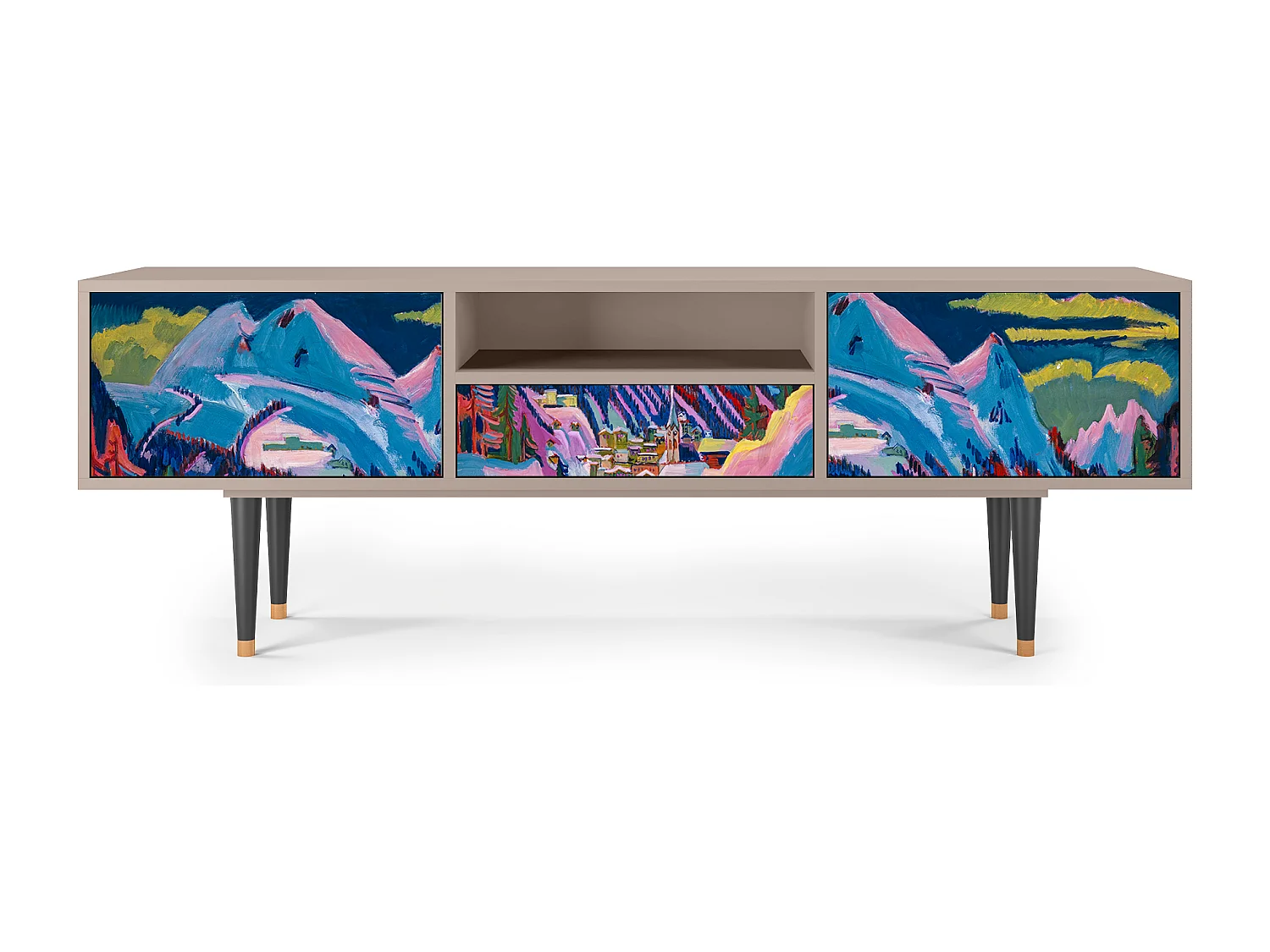 TV-meubel - 170х59х41 cm - T6 - Davos Winter, Latte