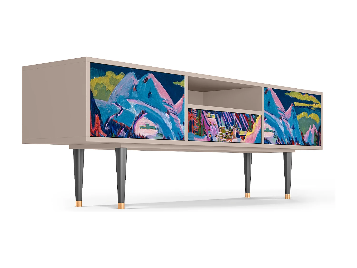 Mobile TV - 170х59х41 cm - T6 - Davos Winter, Latte