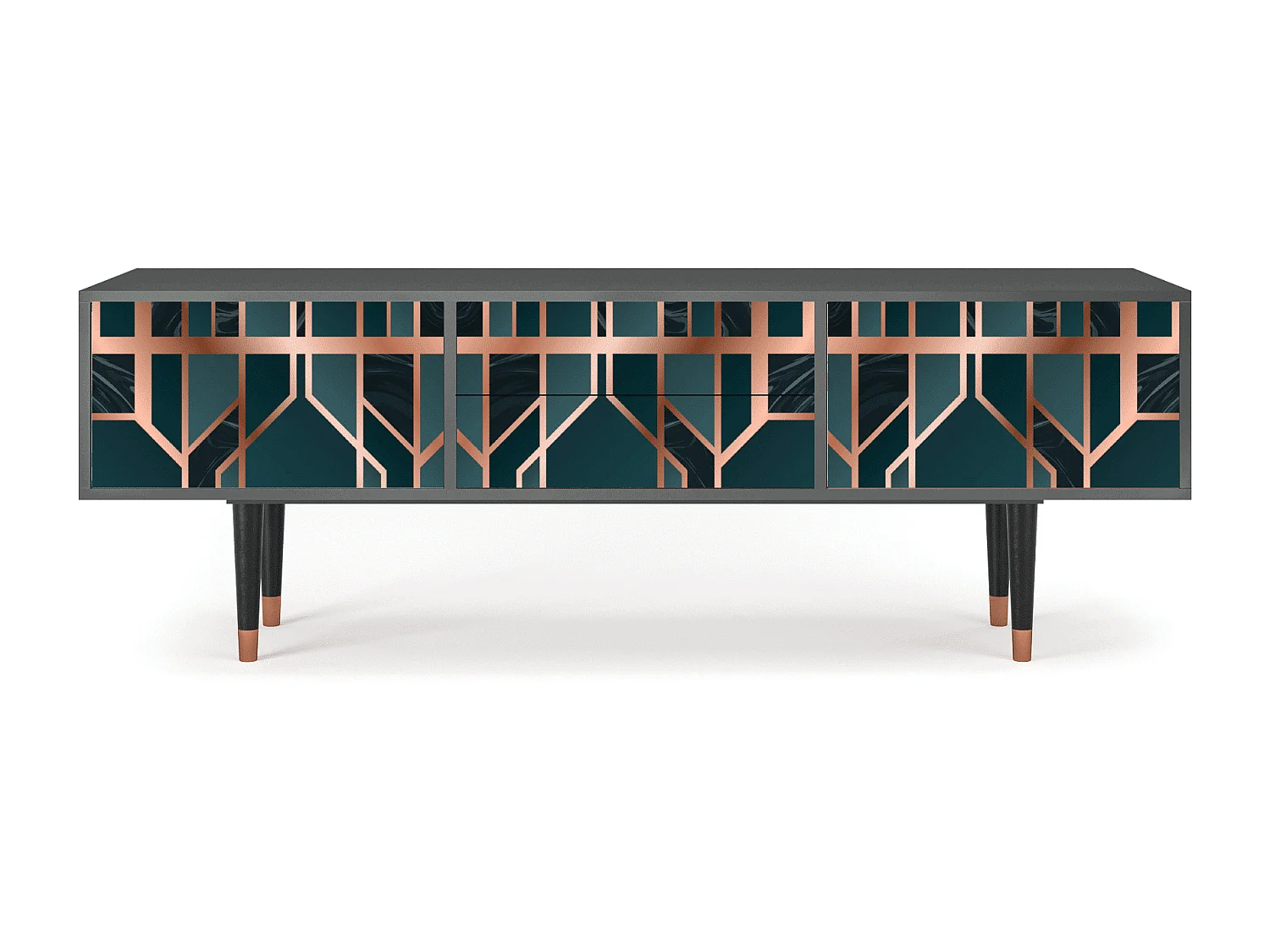 Meuble TV - 170х59х48 cm - T4 - Emerald Metro, Anthracite