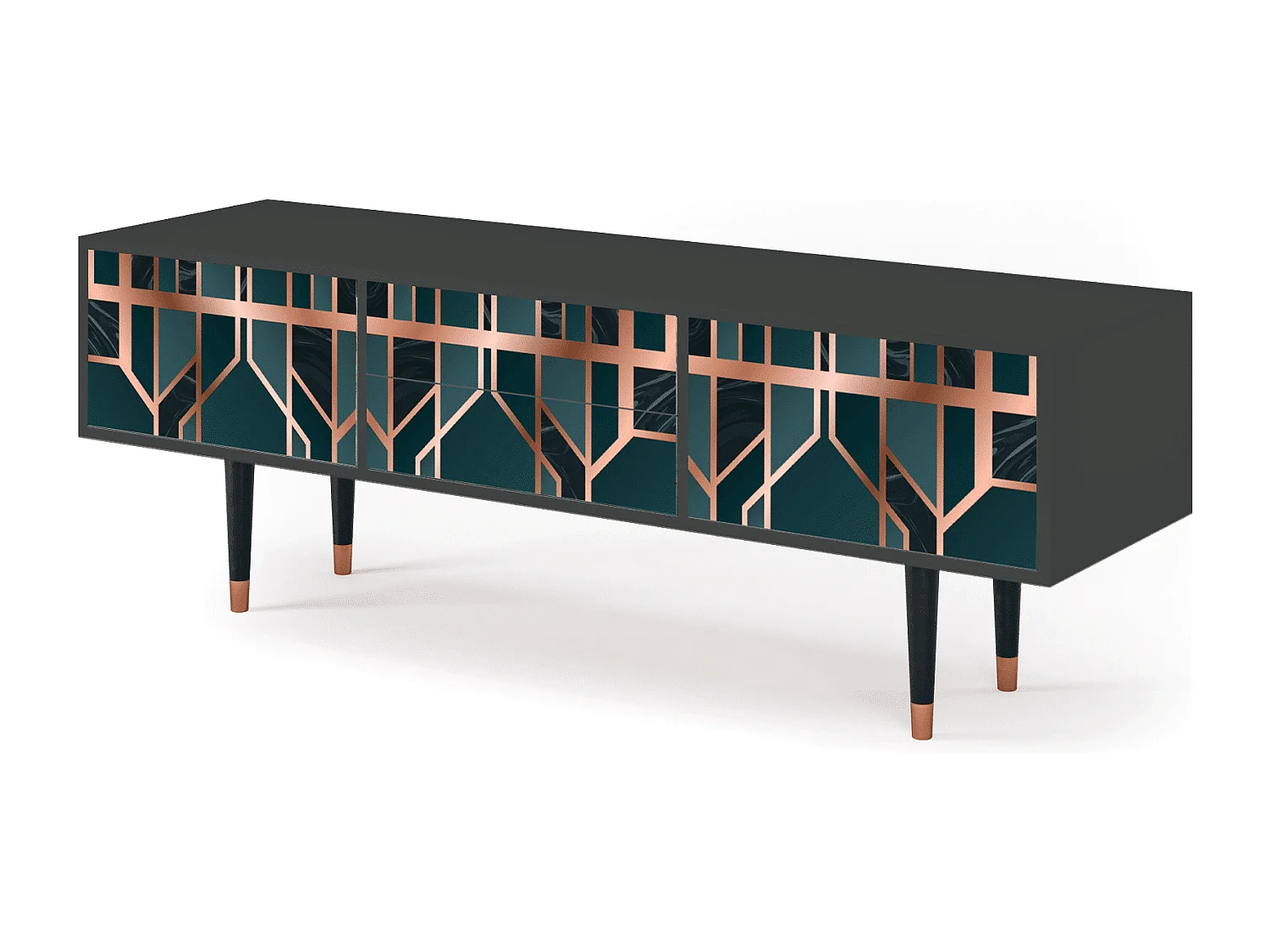 Meuble TV - 170х59х48 cm - T4 - Emerald Metro, Anthracite