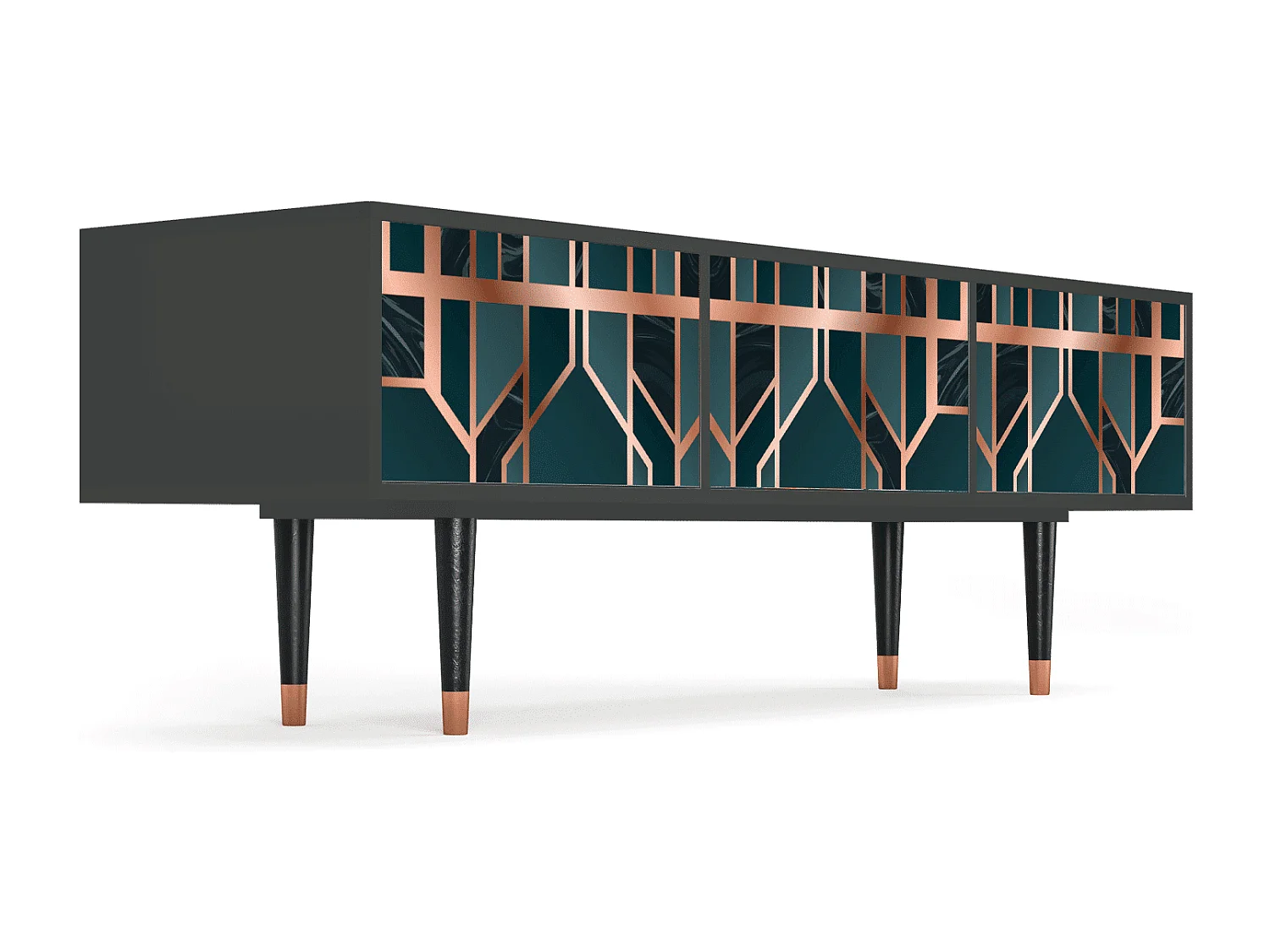 Meuble TV - 170х59х48 cm - T4 - Emerald Metro, Anthracite