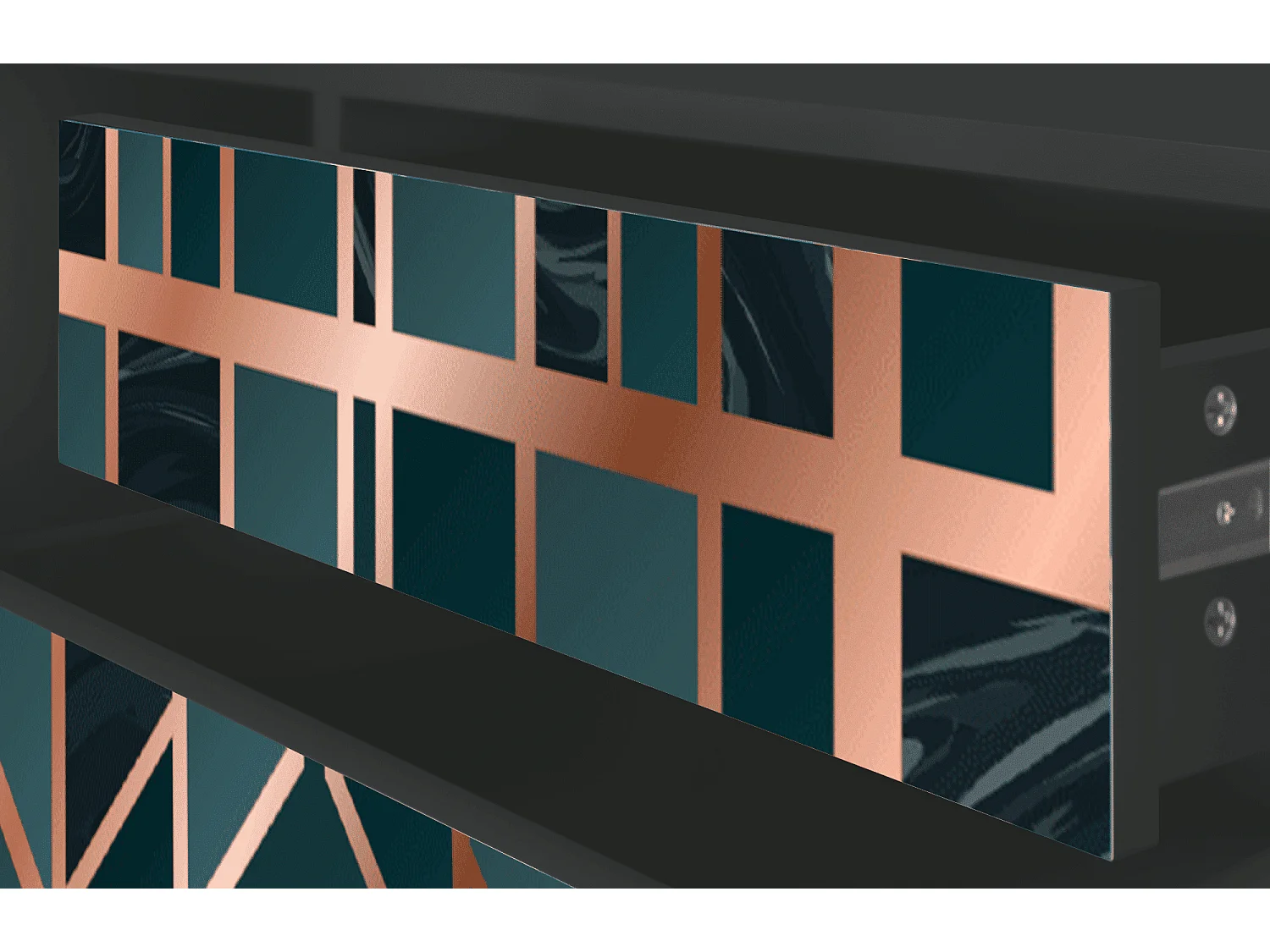 Meuble TV - 170х59х48 cm - T4 - Emerald Metro, Anthracite