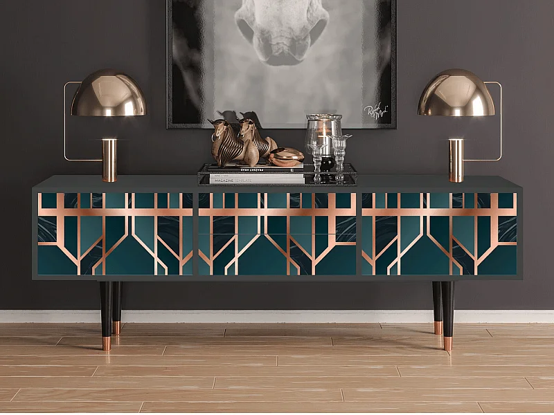 Mueble de TV - 170х59х48 cm - T4 - Emerald Metro, Antracita