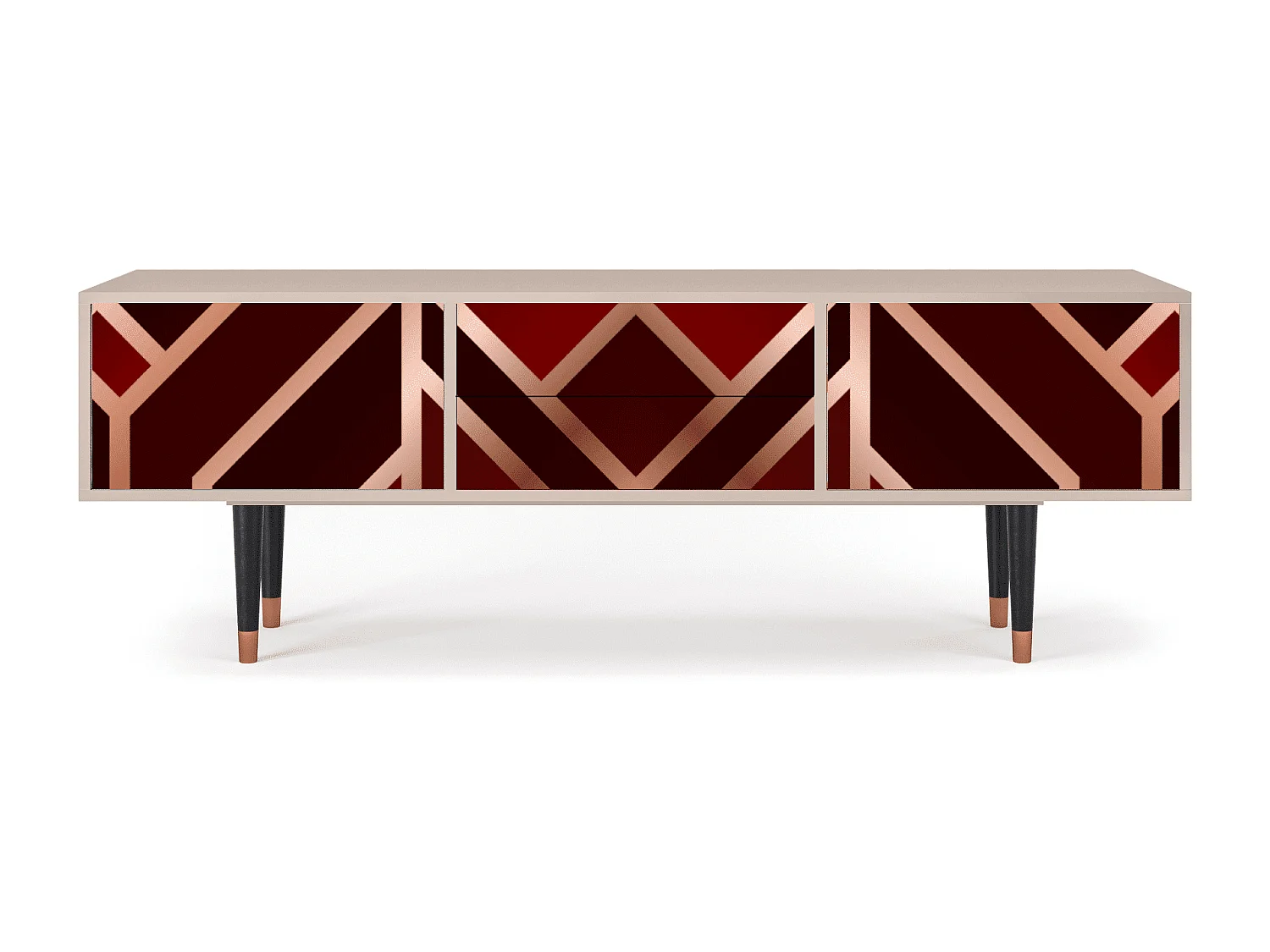 TV-meubel - 170х59х48 cm - T4 - Velvet 1920's, Latte