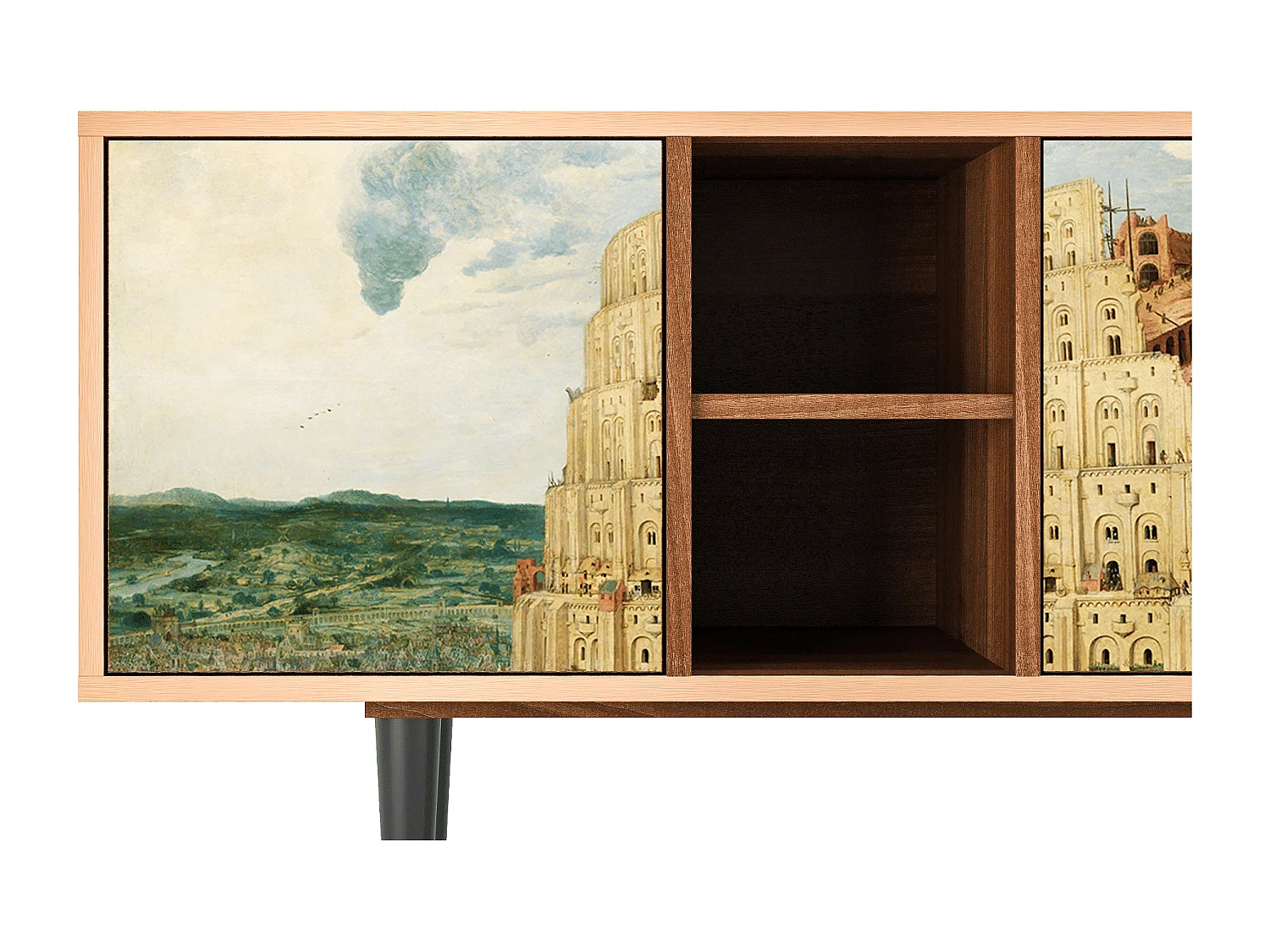 TV-Möbel - 150х69х41 cm - T5 - Elder The Tower, Walnuss