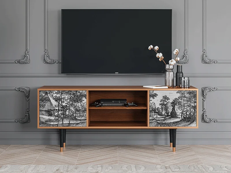 TV-meubel - 170х69х48 cm - T2 - Village Road, Walnoot