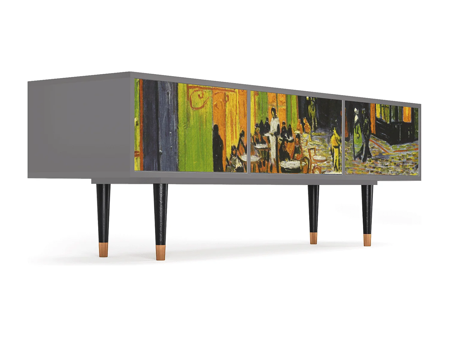 TV-meubel - 170х59х48 cm - T4 - Café Terrace at Night, Grijs