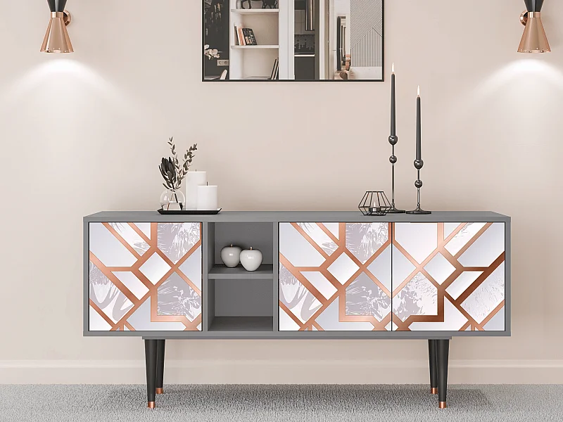 Meuble TV - 150х69х41 cm - T5 - Pastel Fairytale, Gris