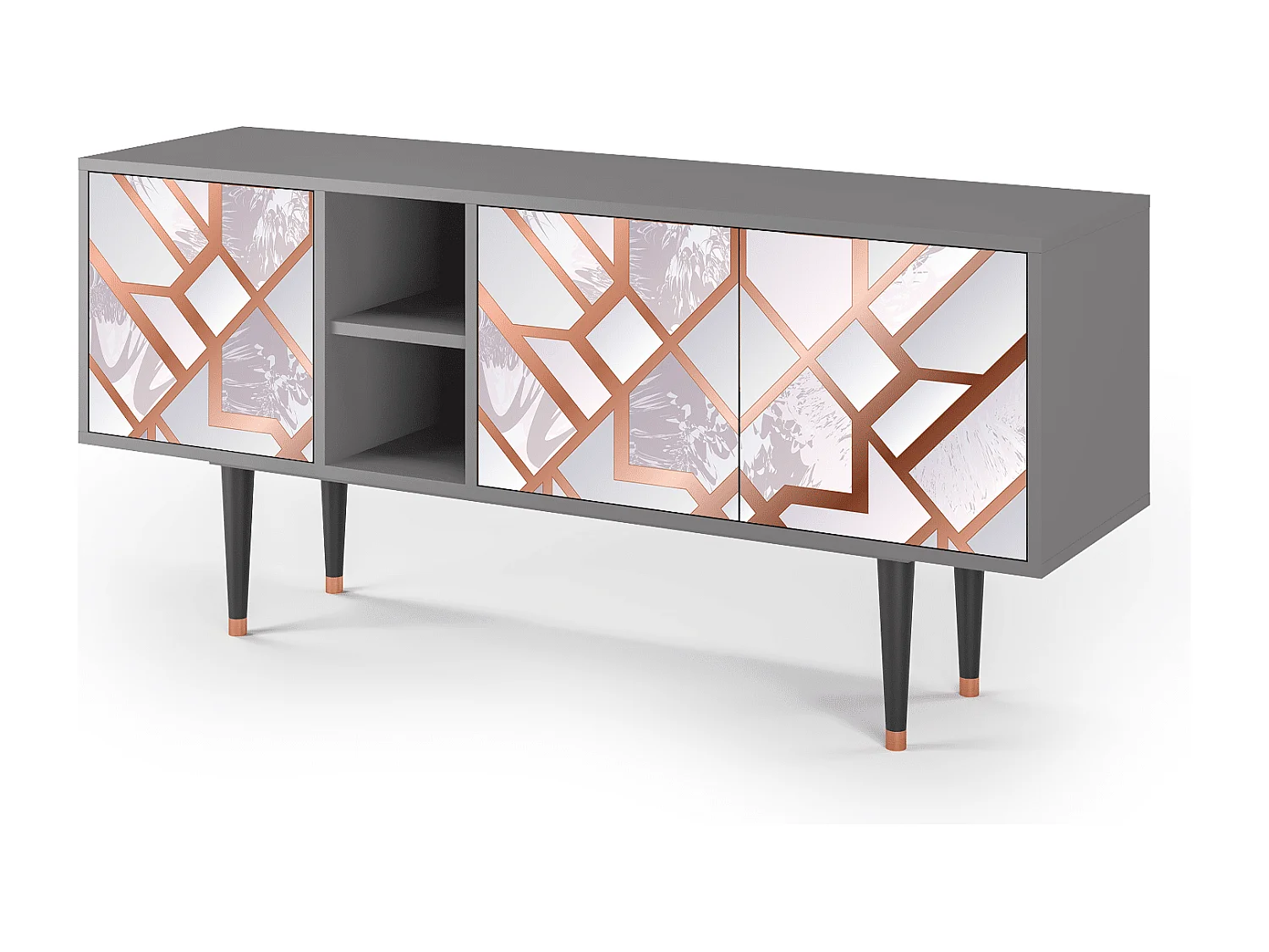 Meuble TV - 150х69х41 cm - T5 - Pastel Fairytale, Gris