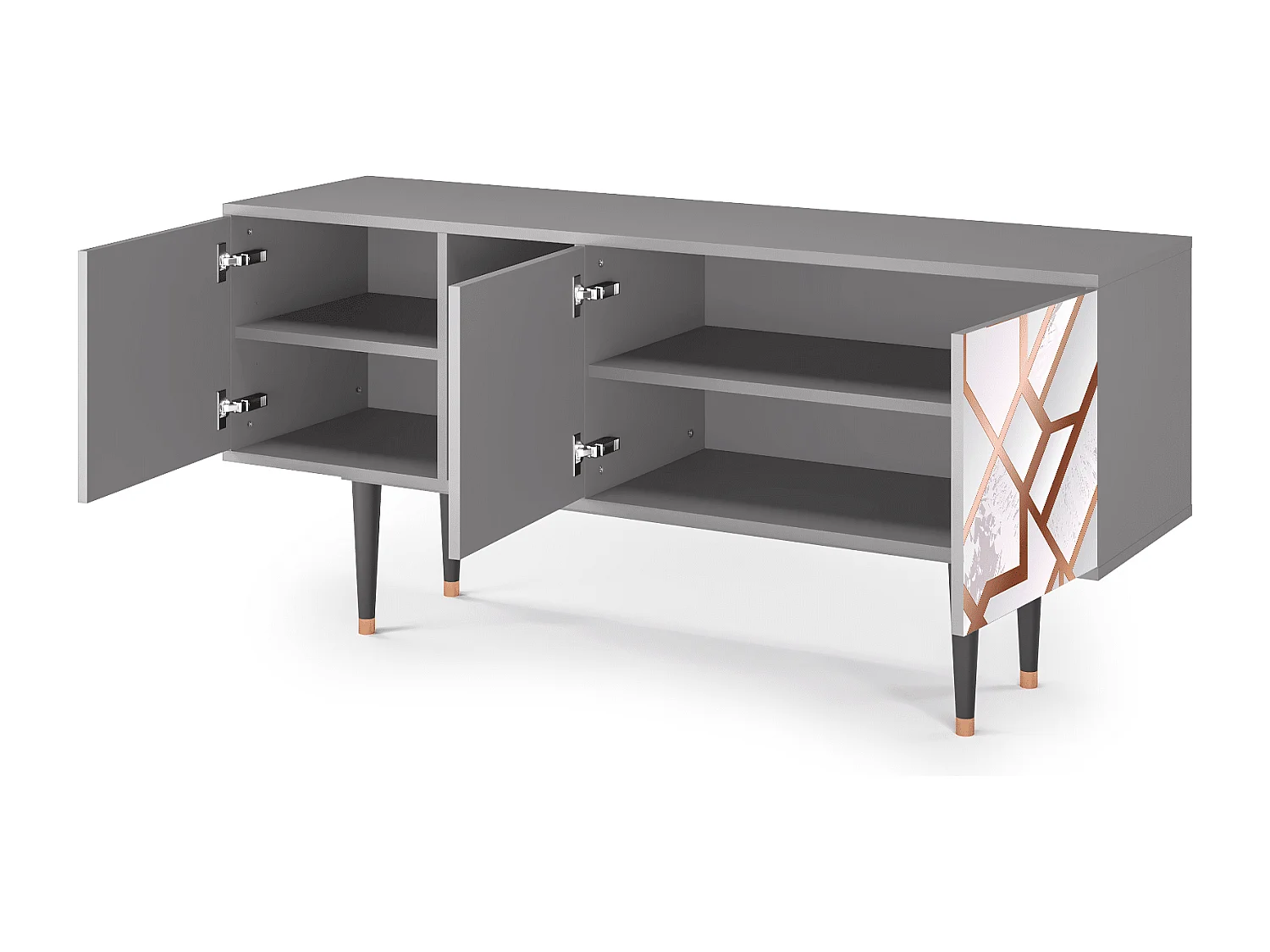 Meuble TV - 150х69х41 cm - T5 - Pastel Fairytale, Gris