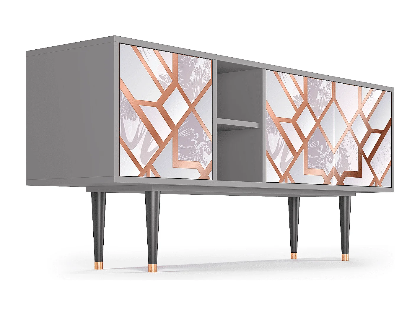 Szafka RTV - 150х69х41 cm - T5 - Pastel Fairytale, Szary