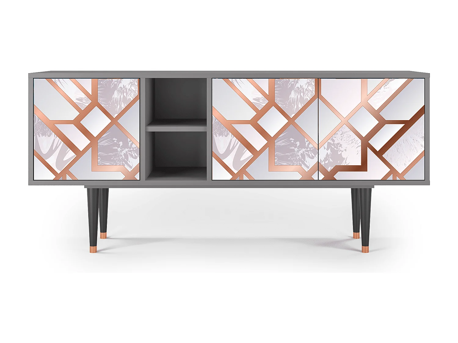 TV-meubel - 150х69х41 cm - T5 - Pastel Fairytale, Grijs