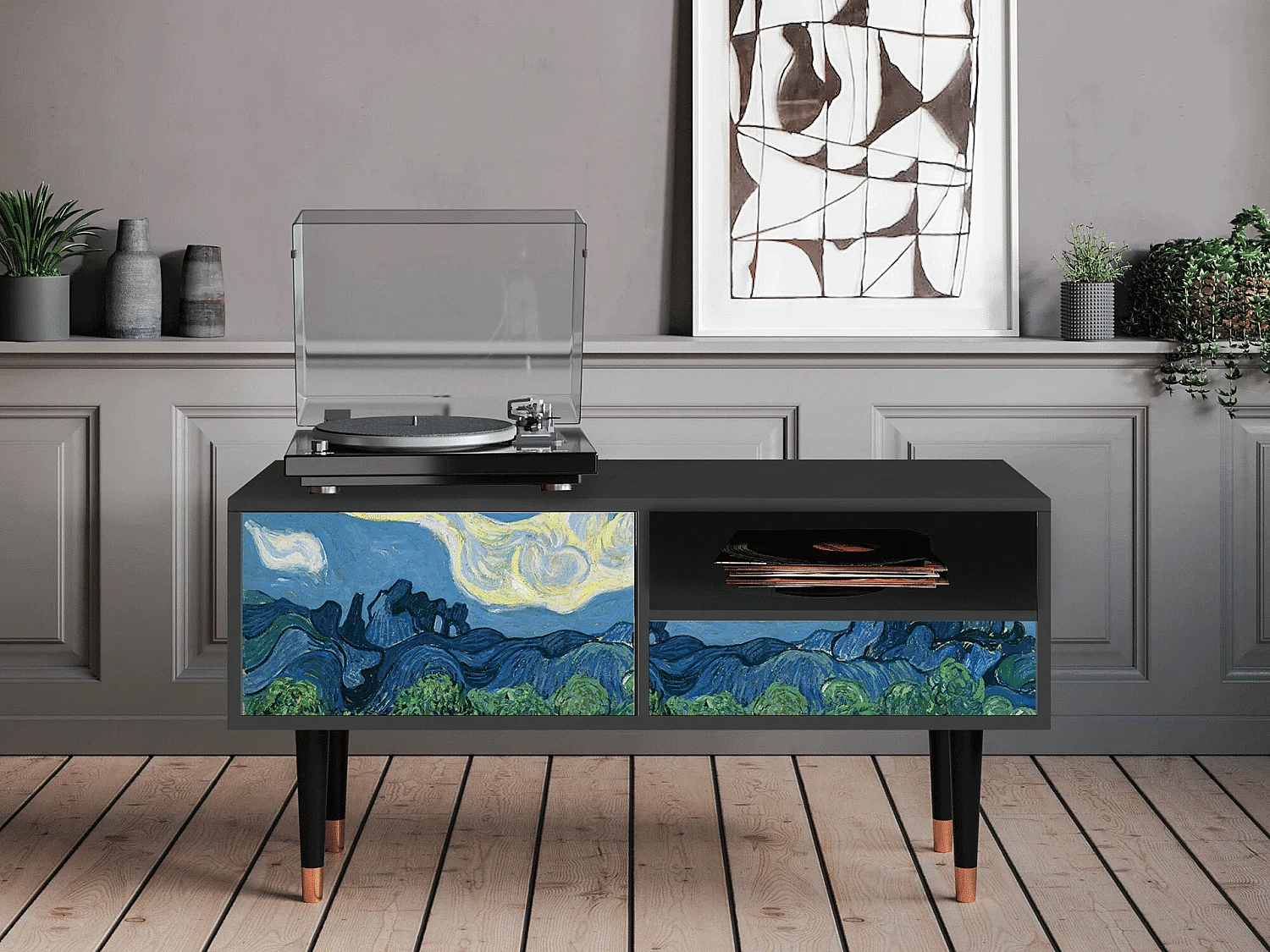 Mueble de TV - 115х59х48 cm - T3 - The Oil Trees, Antracite