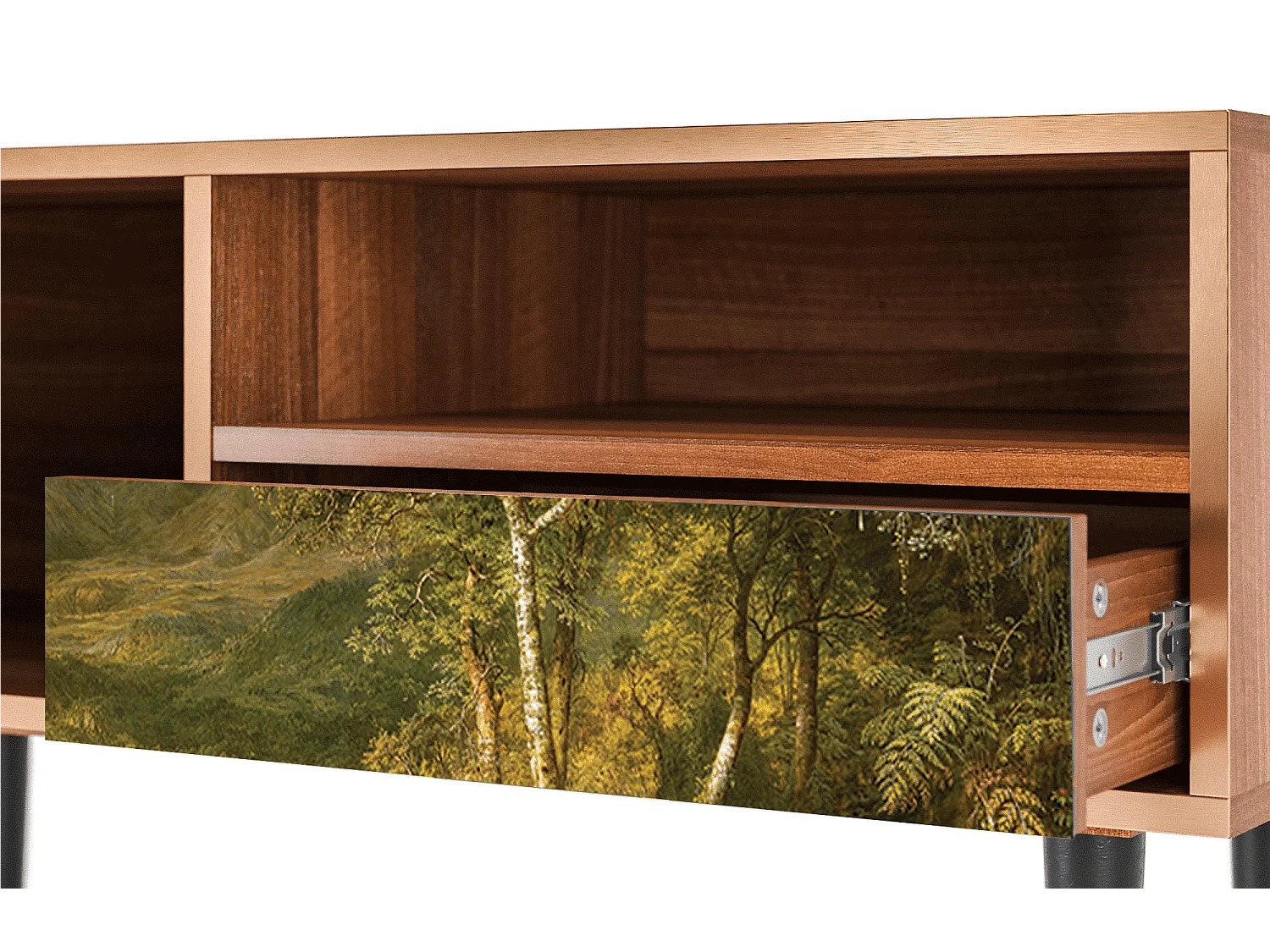 Meuble TV - 115х59х48 cm - T3 - The Heart of the Andes , Noyer