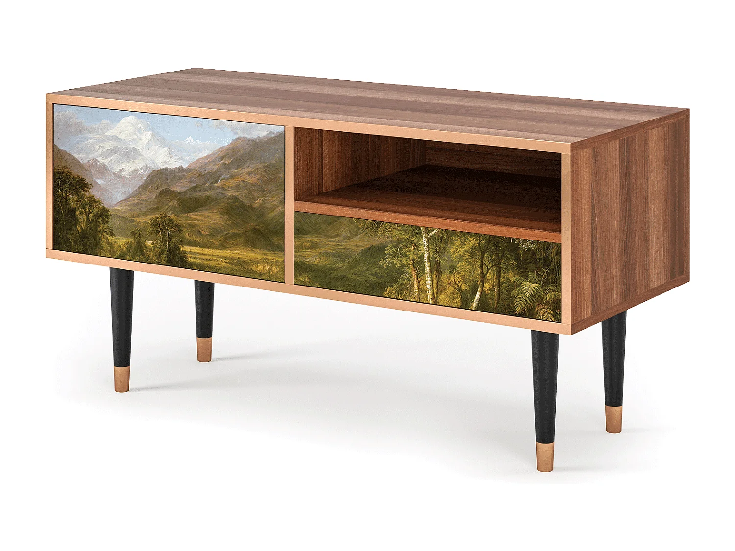 TV-meubel - 115х59х48 cm - T3 - The Heart of the Andes , Walnoot