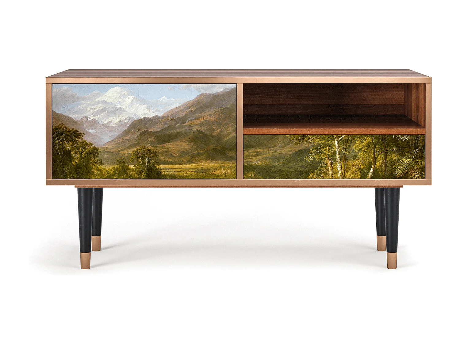 Mobile TV - 115х59х48 cm - T3 - The Heart of the Andes , Noce