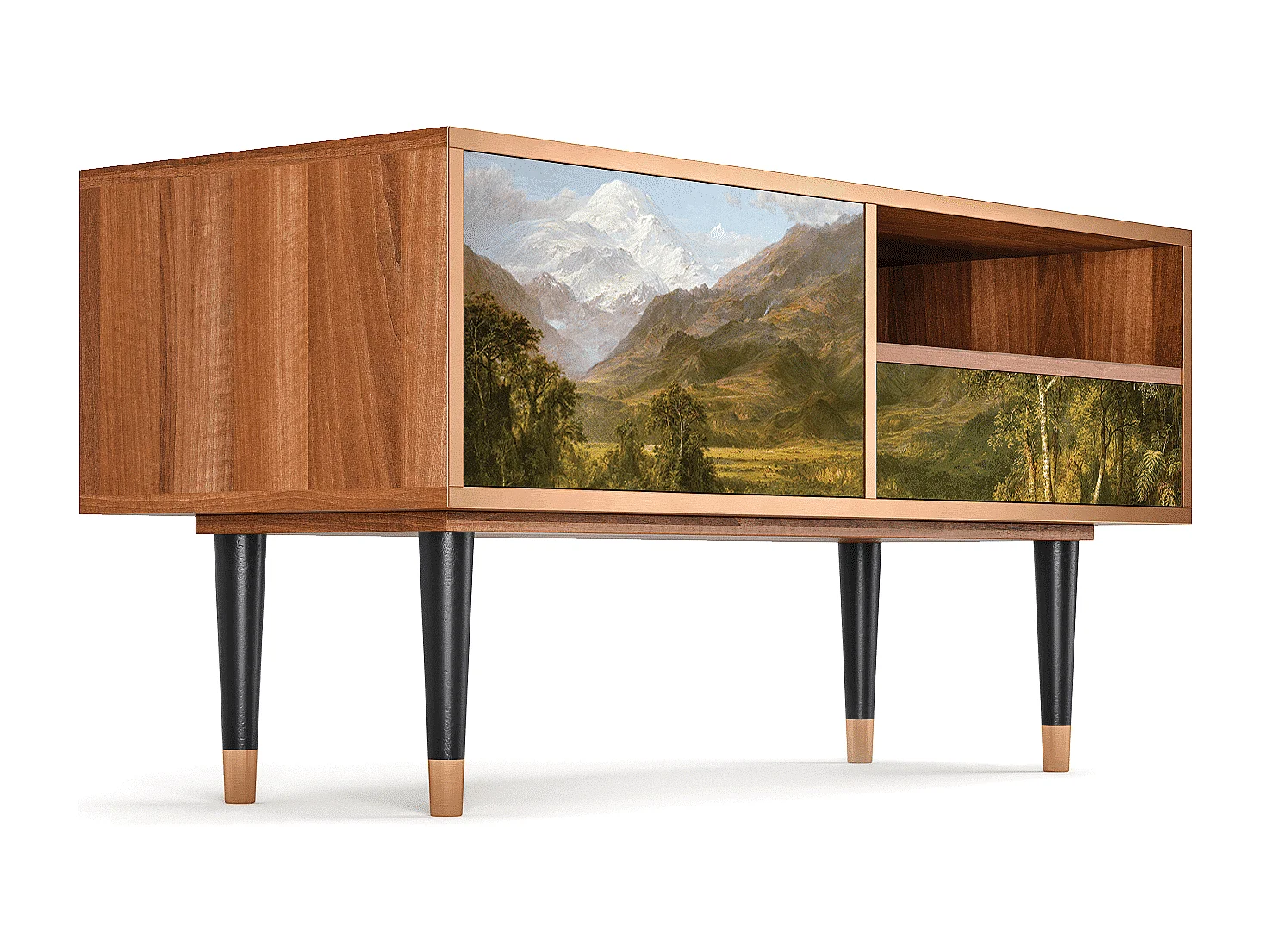 Mobile TV - 115х59х48 cm - T3 - The Heart of the Andes , Noce