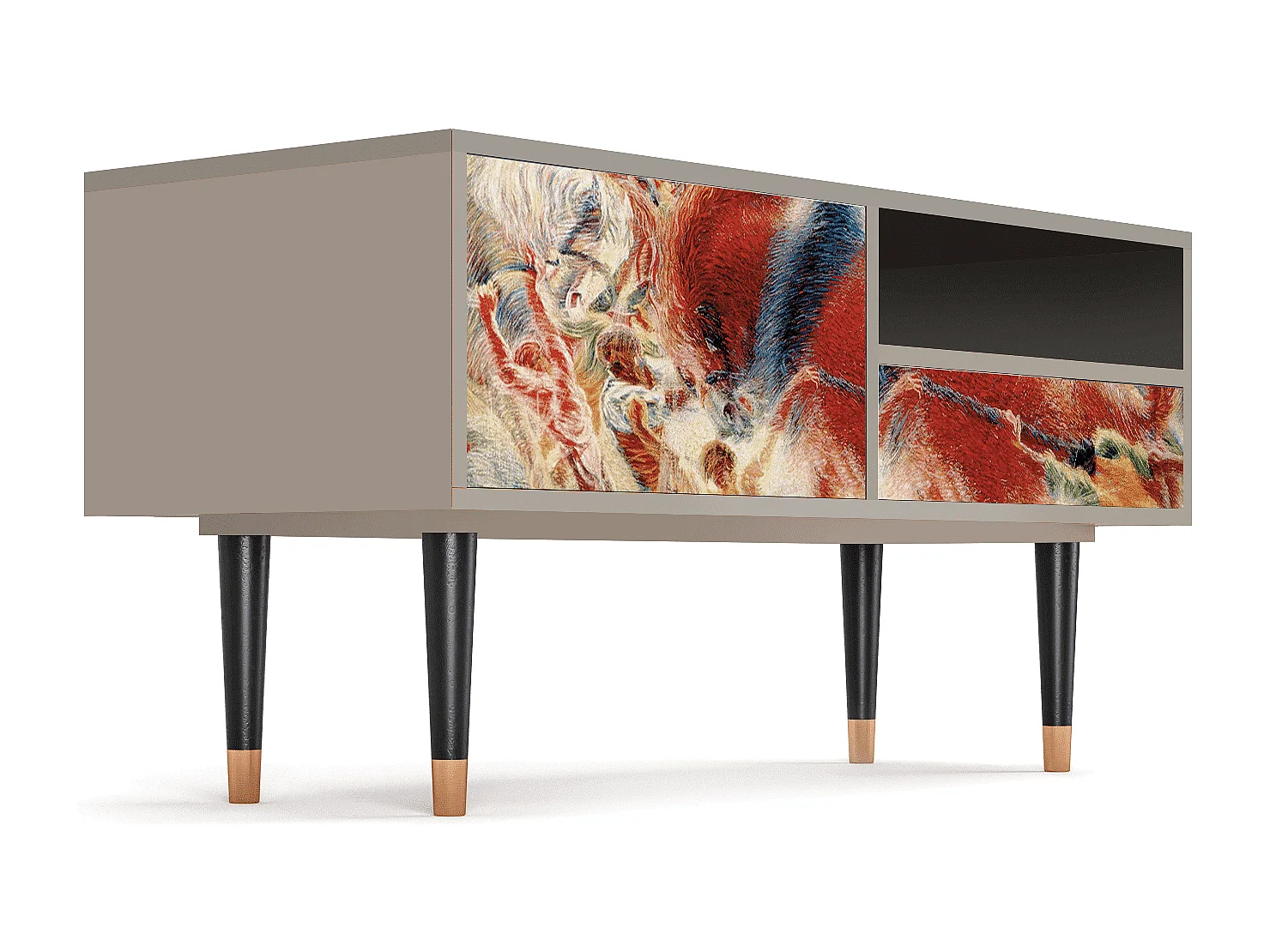 Meuble TV - 115х59х48 cm - T3 - The City Rises, Sable