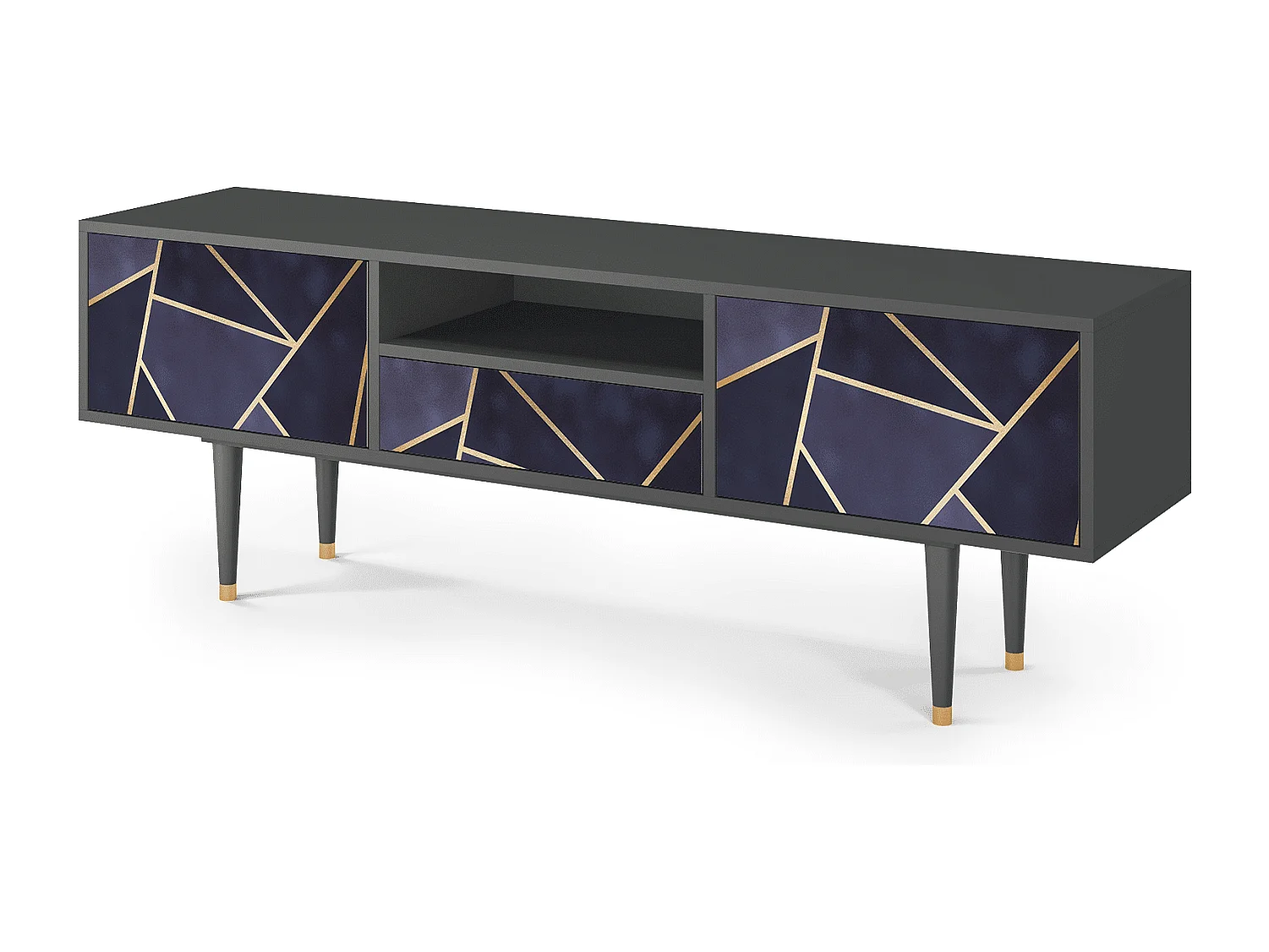 Meuble TV - 170х59х41 cm - T6 - The Amethyst, Anthracite