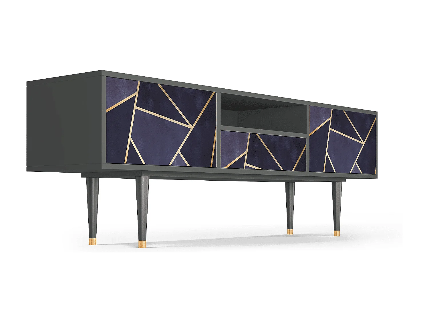 Meuble TV - 170х59х41 cm - T6 - The Amethyst, Anthracite