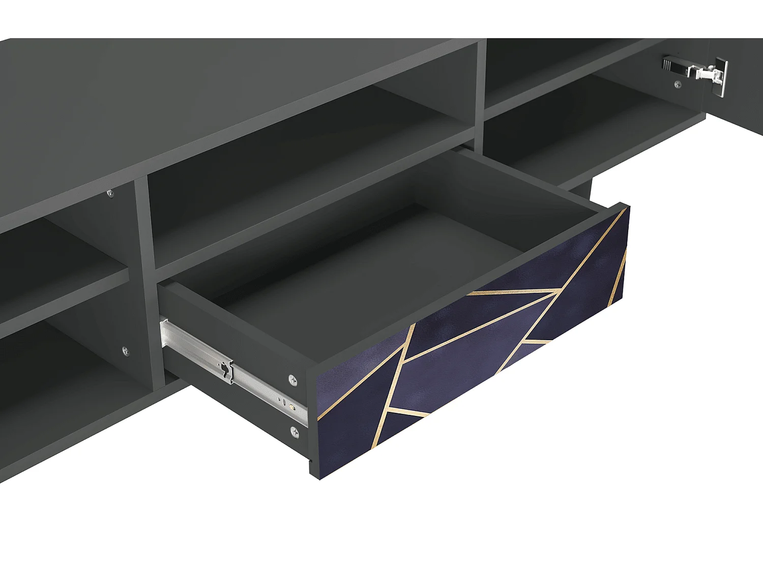 Meuble TV - 170х59х41 cm - T6 - The Amethyst, Anthracite