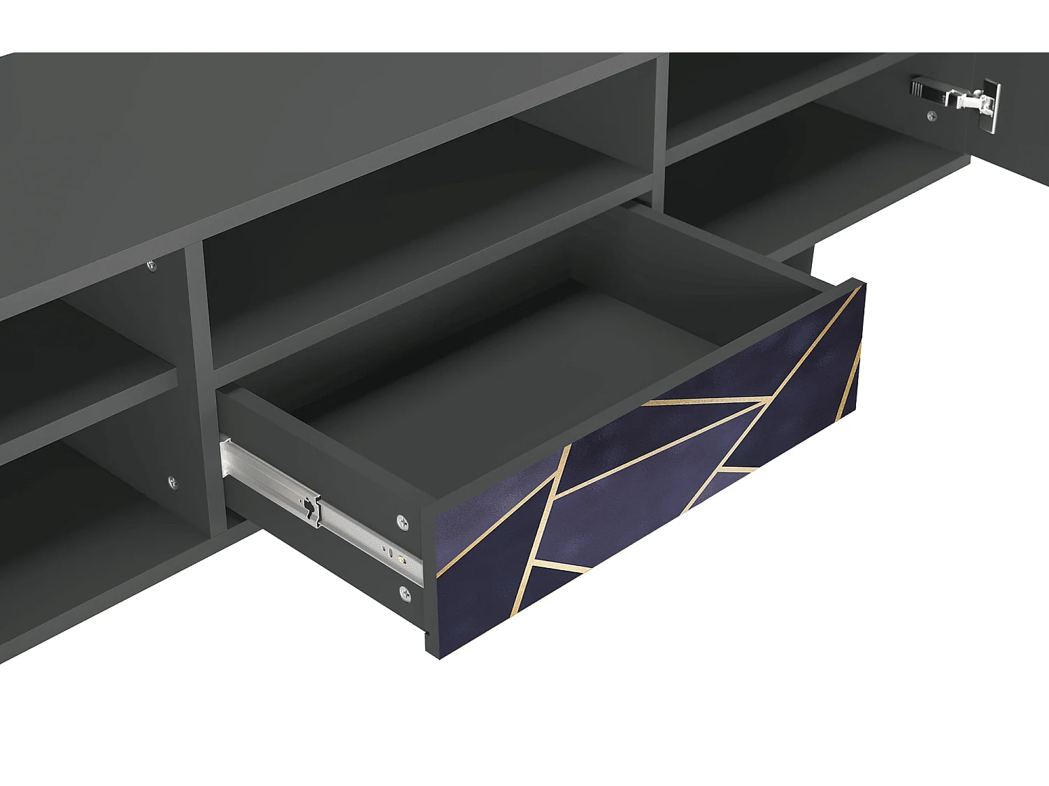 Meuble TV - 170х59х41 cm - T6 - The Amethyst, Anthracite