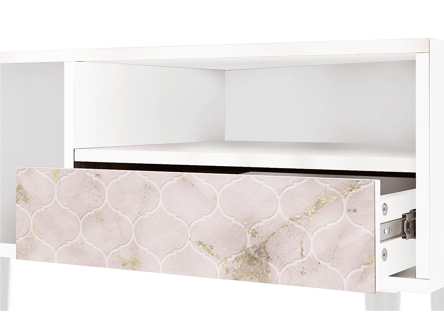 TV-meubel - 115х59х48 cm - T3 - Dirty Roses, Wit