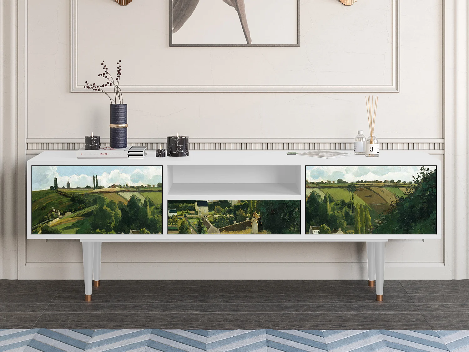 TV-meubel - 170х59х41 cm - T6 - Jalais Hill by Pissarro, Wit