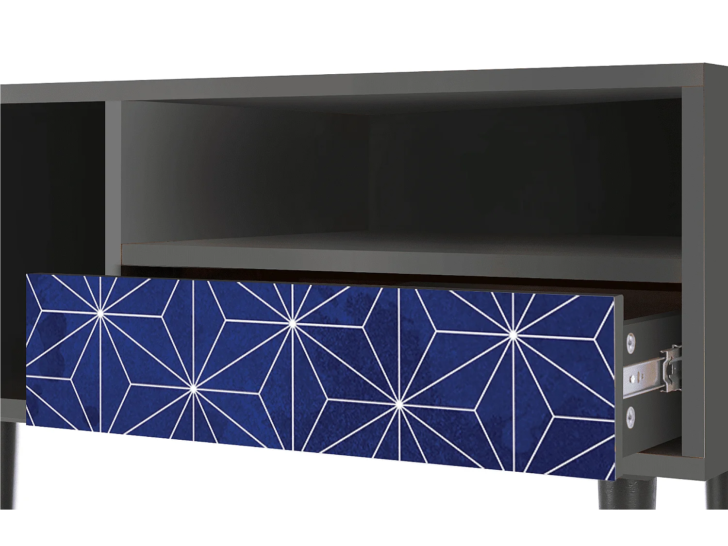 Meuble TV - 115х59х48 cm - T3 - Milky Way, Anthracite