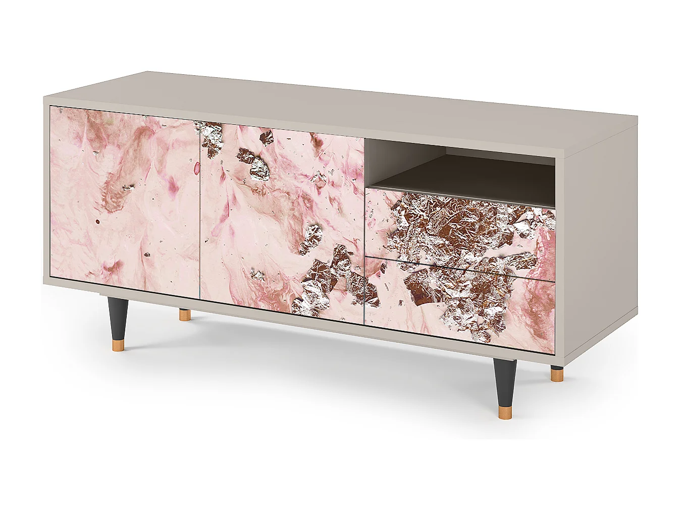 TV-Möbel - 125х56х41 cm - T7 - Cotton Candy, Sand