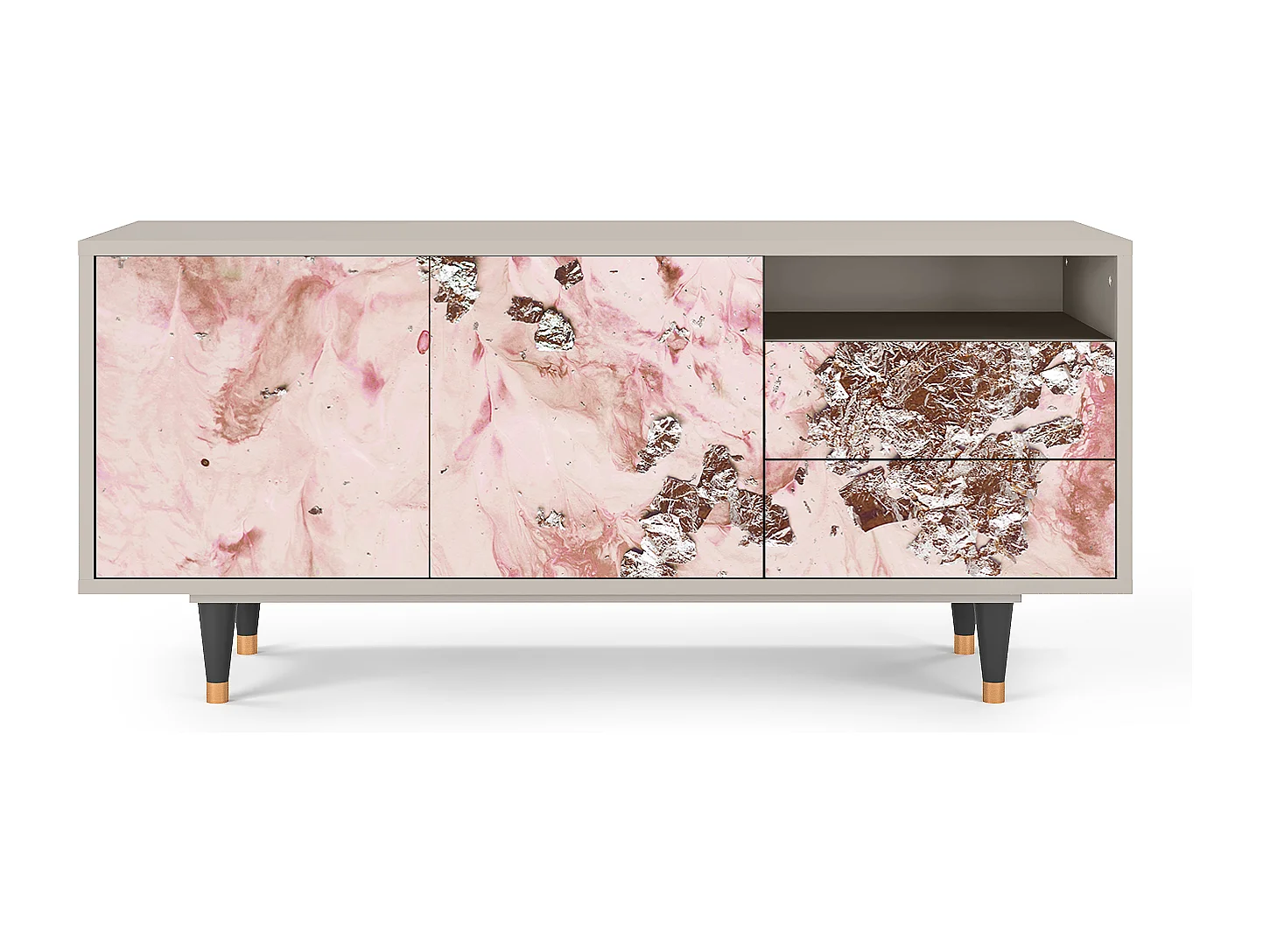 Mueble de TV - 125х56х41 cm - T7 - Cotton Candy, Areia