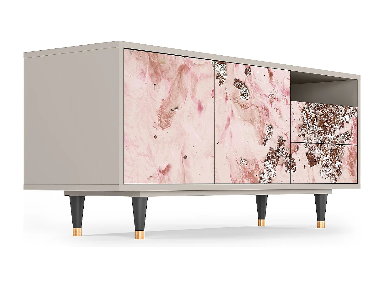 Mueble de TV - 125х56х41 cm - T7 - Cotton Candy, Areia