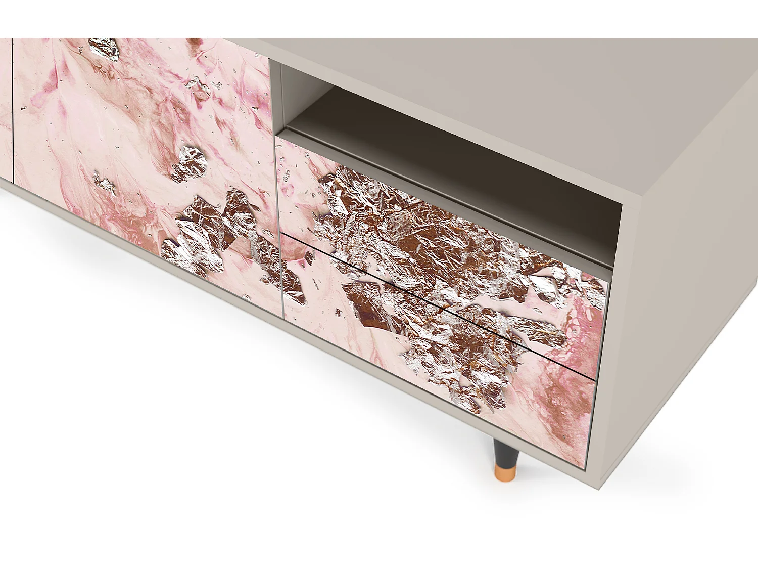 Mueble de TV - 125х56х41 cm - T7 - Cotton Candy, Areia