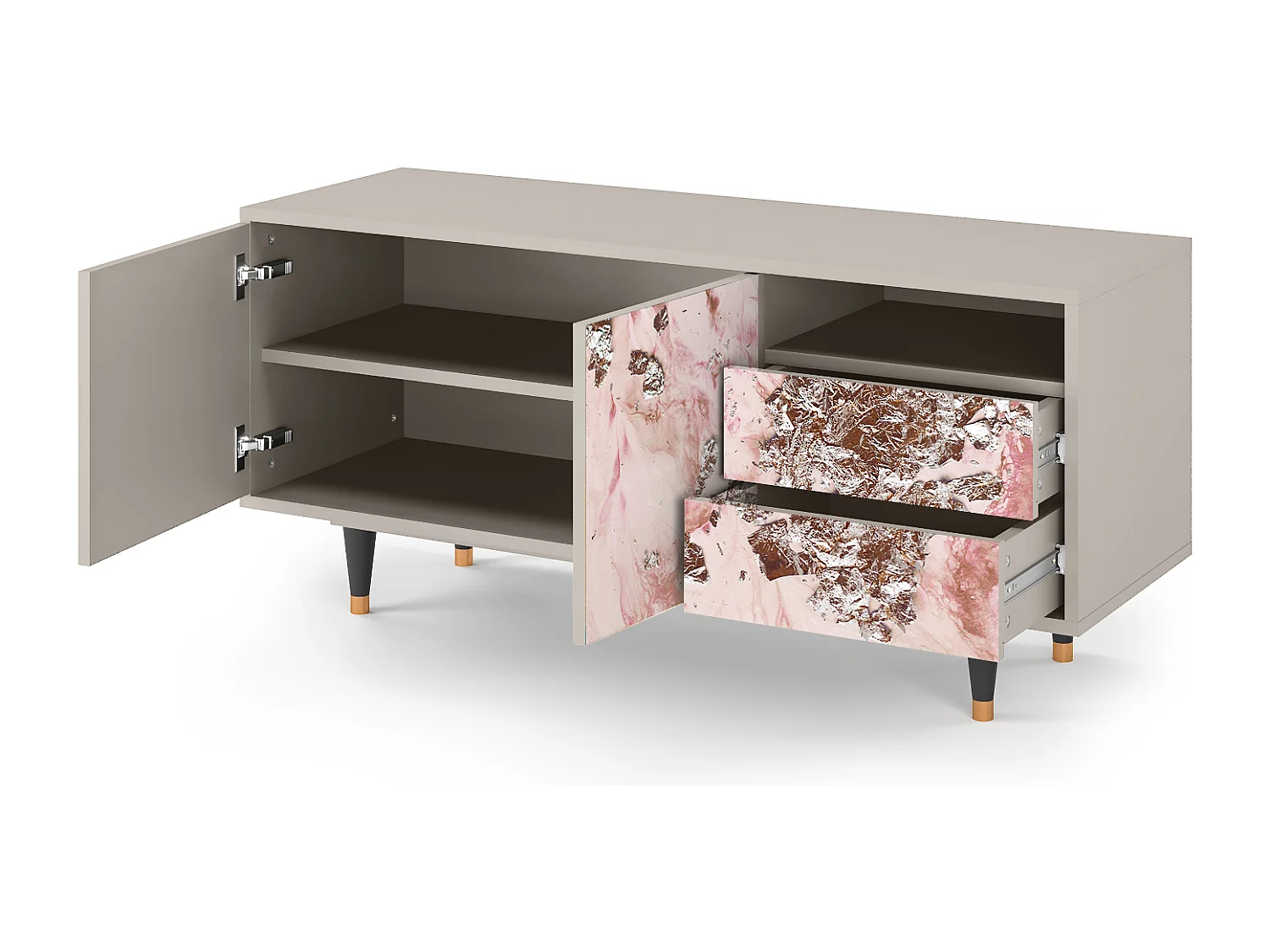 Mueble de TV - 125х56х41 cm - T7 - Cotton Candy, Areia