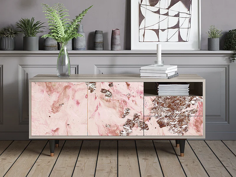 TV-Möbel - 125х56х41 cm - T7 - Cotton Candy, Sand