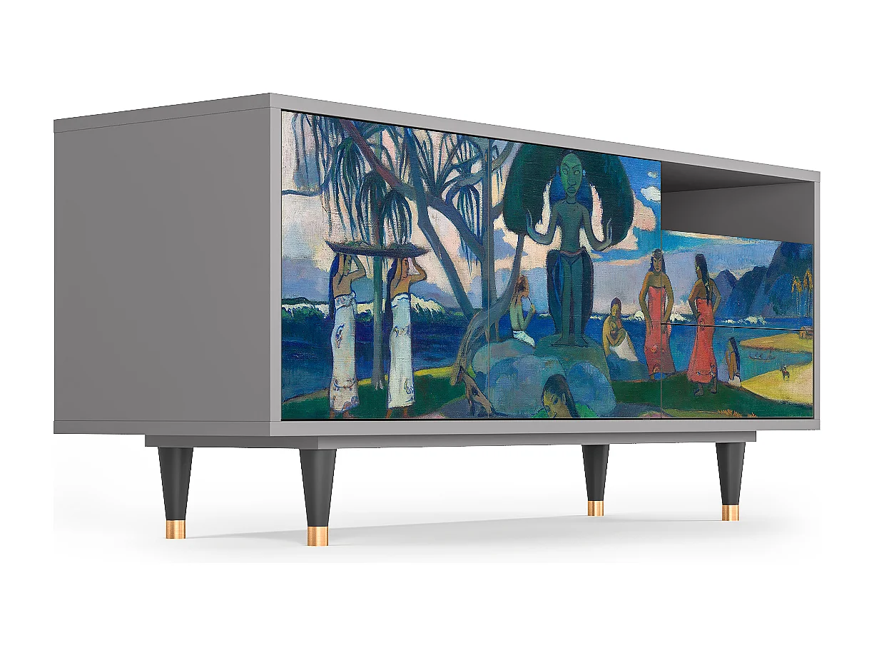 TV-meubel - 125х56х41 cm - T7 - Day of the God, Grijs