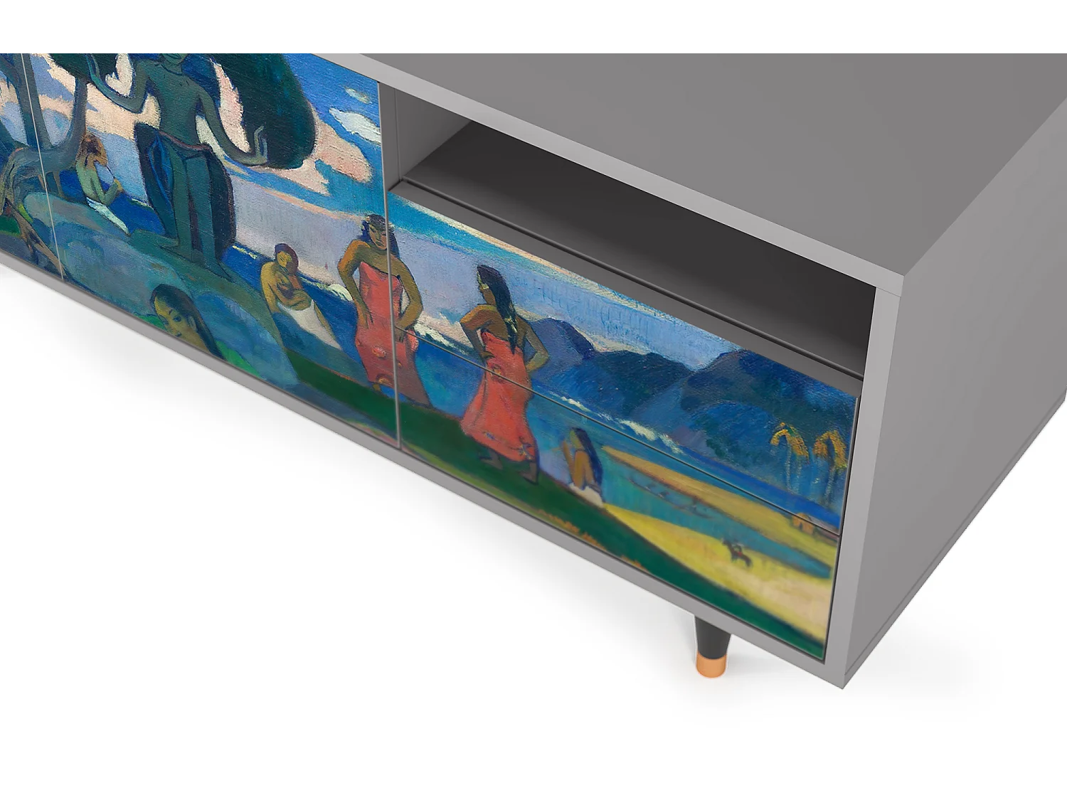 Mueble de TV - 125х56х41 cm - T7 - Day of the God, Gris