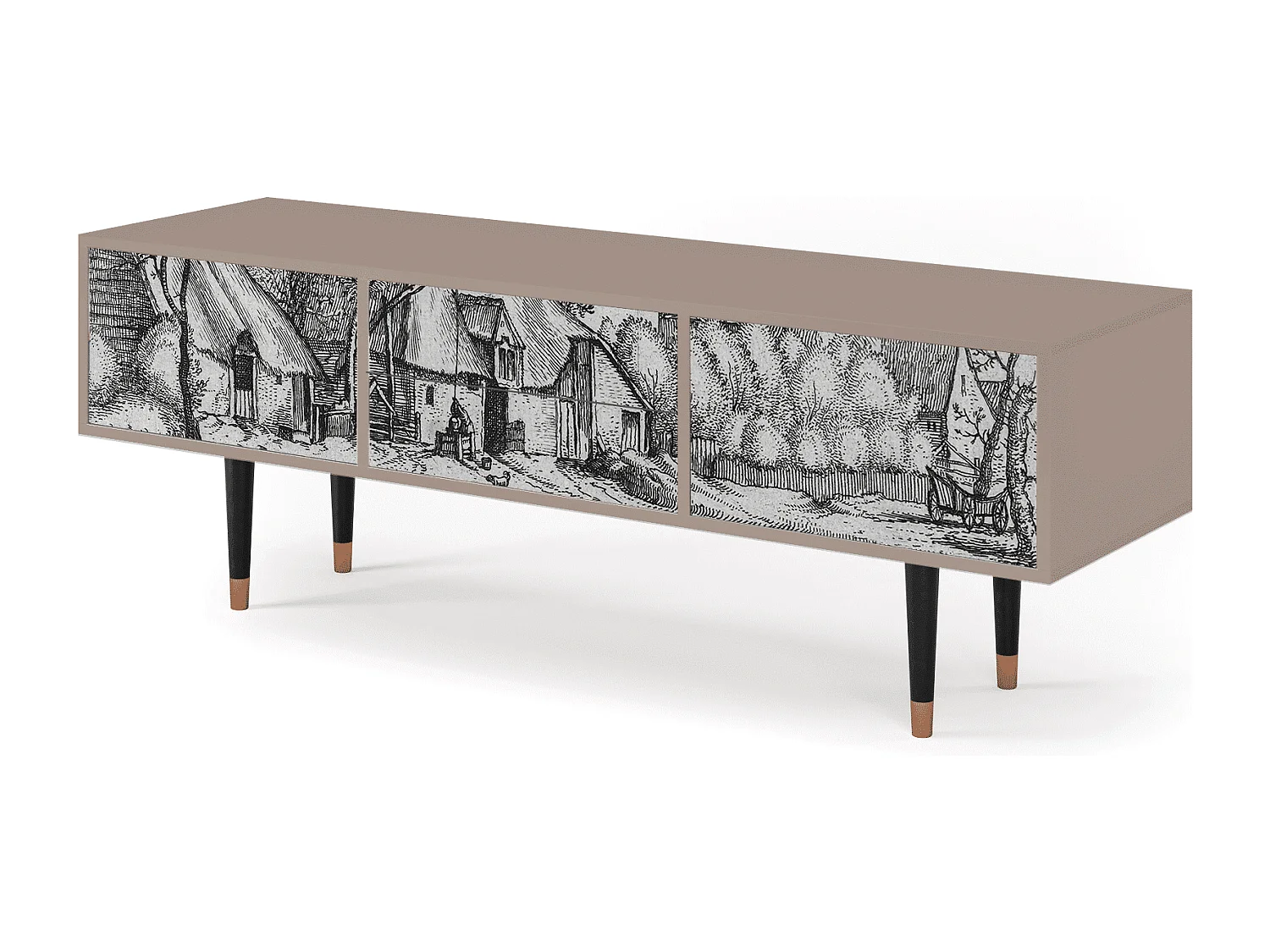 Meuble TV - 170х59х48 cm - T4 - Farms in a Village, Latte